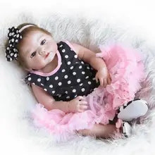 23″ New Arrival Popular Full Silicone Reborn Dolls with Hand-Root Hair Simulation Baby Boneca Reborn for Kid Juguetes Brinquedos