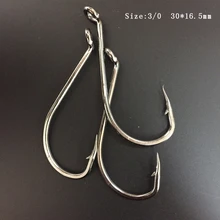 CN05 100 шт. в упаковке 3/0 крючок для ловли осьминогов из нержавеющей стали большие рыболовные крючки муста крючок для ловли осьминогов
