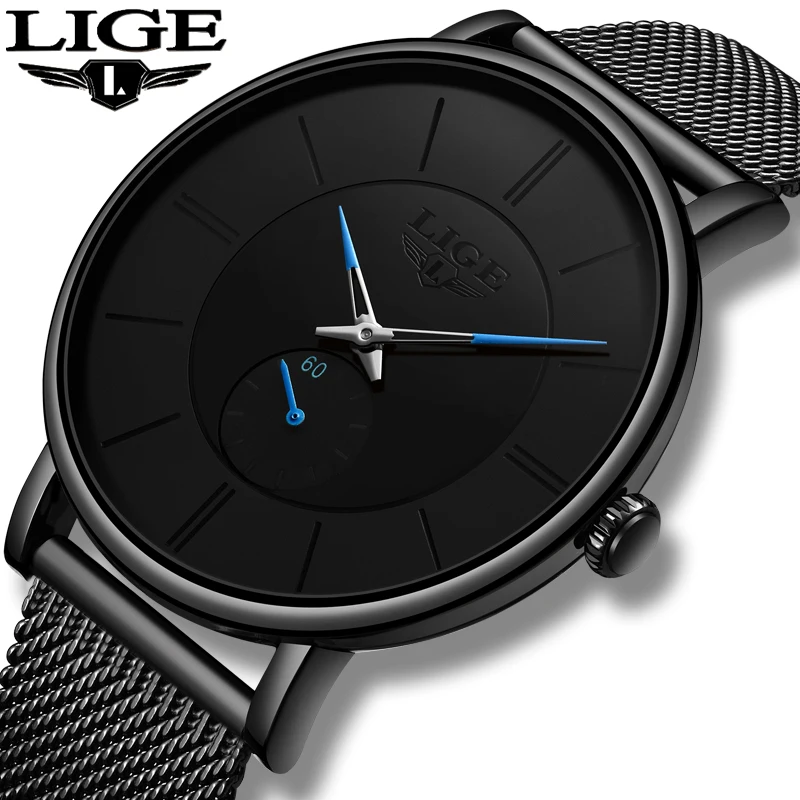 

LIGE Fashion Mens Watches Top Brand Waterproof Quartz Watch Men outdoor Casual Chronograph Sport WristWatch Relogio Masculino