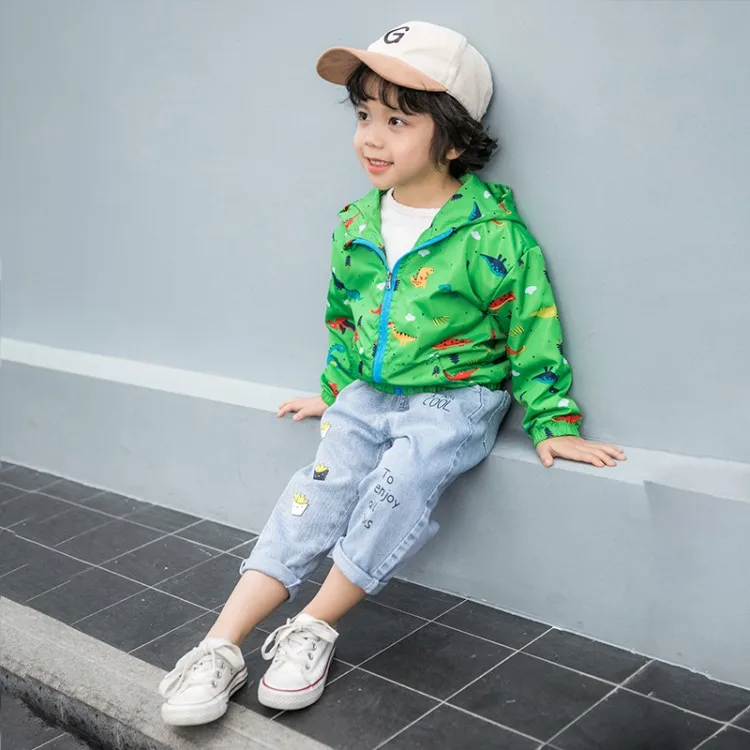 CROAL CHERIE Spring Outerwear Coats Boys Kids Girls Jacket Cute Dinosaur Children Clothing Casual Baby Spring Jacket  (2)