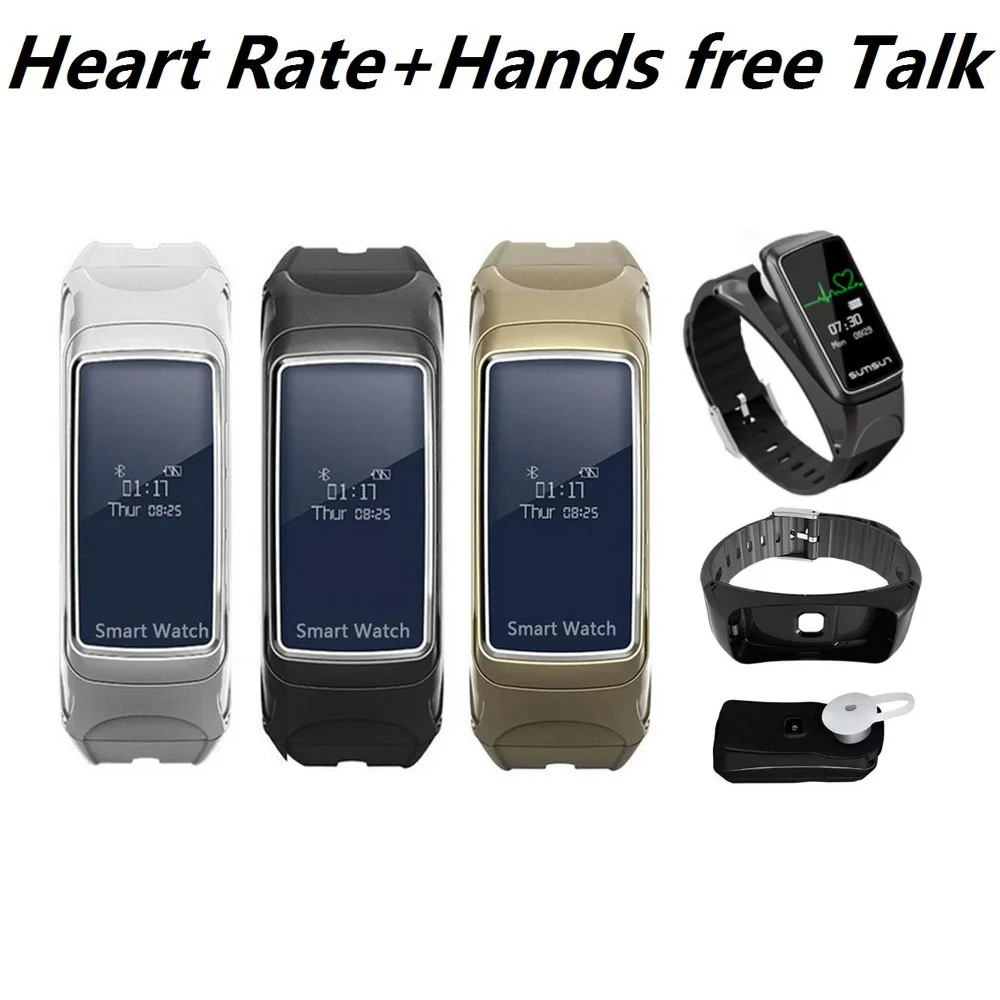 

Talk Band Smart Heart Rate Tracker Bracelet Hands free Talk Wristband Bluetooth Earphone Wireless Calling PK Huaweis B3 B5