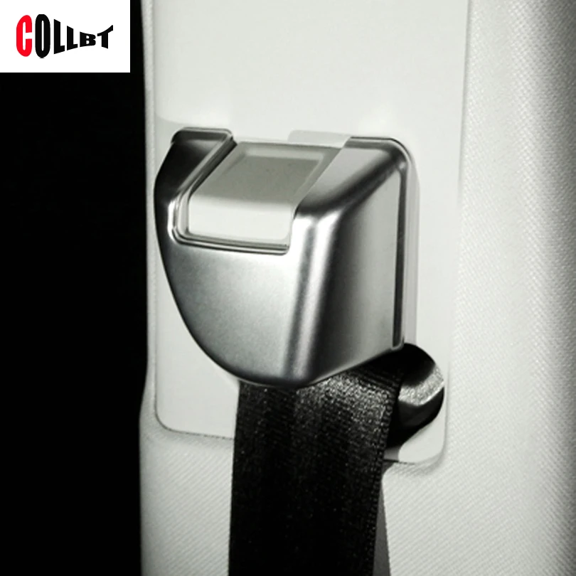 

For Land Rover Range Rover Sport 2014 2015 2016 2017 Car Styling Matte Chrome Safety Belt Cover Button Trim Sticker Accessories