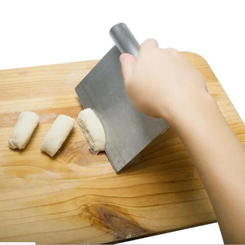 

Kitchen Accessories Stainless Steel Dough Cutter Flour Spatula Pastry Knife Scraper for Pizza Pastry Pancake Battercake