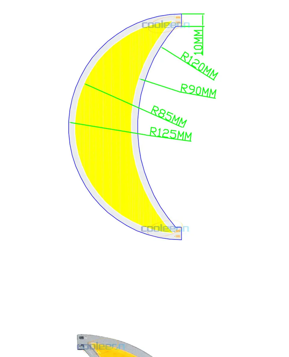 COOLEEON Moon Shapped светодиодный света удара 50 Вт 12 В DC Теплый Холодный белый 180 мм Диаметр COB лампа для домашняя освещение украшения