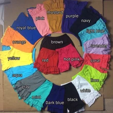 Изготовленный на заказ детская одежда детские шорты для девочки «Persnickety», детский супермягкий хлопок лавандового цвета шорты с двойными оборками для лета