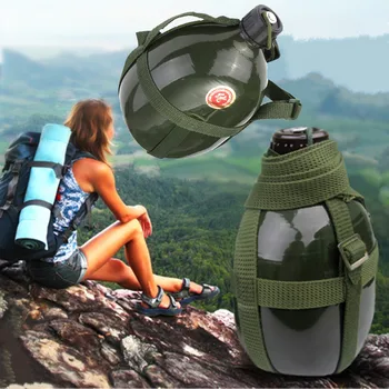 

Military Canteen New 1.5L Aluminum Bicycle Cycling Military Water Cup Bottle Hiking Camping Sport Water Bag