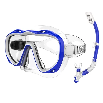

Hot Swimming Snorkel Anti-fog Clear Wide View Goggles Set for Summer Diving DO2