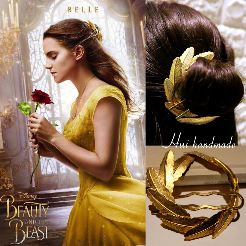 Halloween Movie Beauty And The Beast Cosplay Props Belle Princess Hairclip Belle S Hairpin Handmade Cospaly Hair Headwear Aliexpress Novelty Special Use