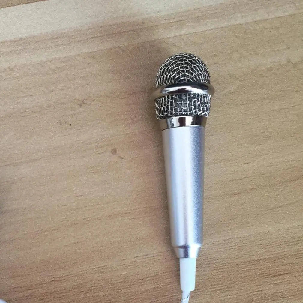 Портативный 3,5 мм стерео Студийный микрофон KTV Караоке мини микрофон для сотового телефона ноутбука ПК настольный 5,5 см* 1,8 см маленький размер микрофон аудио