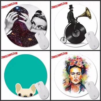 

Bull Dog New Arrival Computer Gaming Round Mouse Pad Gamer Play Mats Customization Supported Decorate You Desk 200*200*2CM