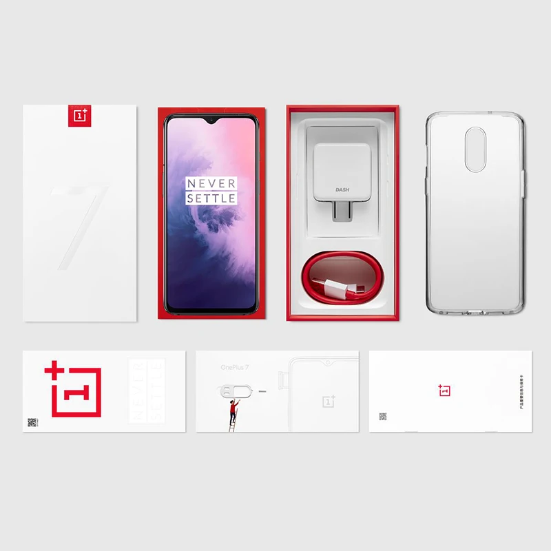 Оригинальный OnePlus 7 мобильный телефон 8G RAM 256G ROM Snapdragon 855 6 41 Дюймов 48 Мп + 16 МП Две