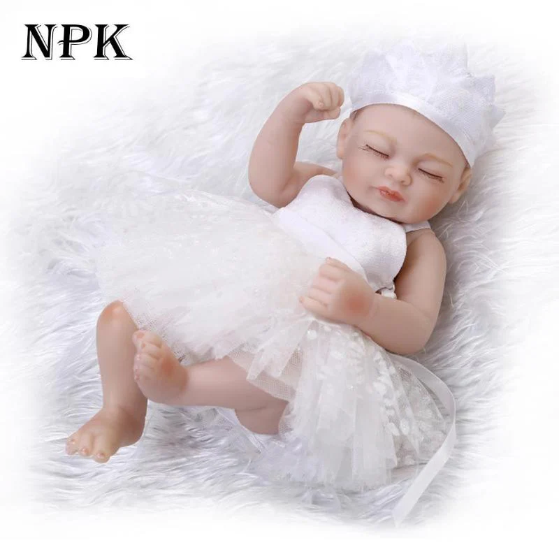 

NPK Reborn Baby Doll Realistic Soft silicone Reborn Babies Girl 11 Inch Adorable Kids Brinquedos boneca Toy