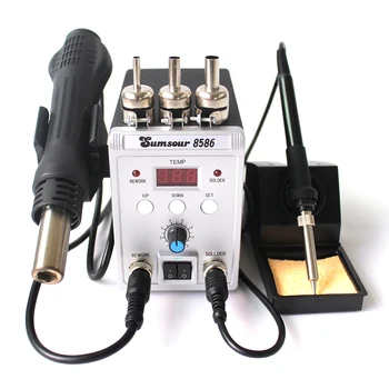 

Sumsour 8586 750W 2 In 1 Digital ESD Hot Air Gun Soldering Iron For SMD Rework Solder Station Desoldering Welding Repair Tools