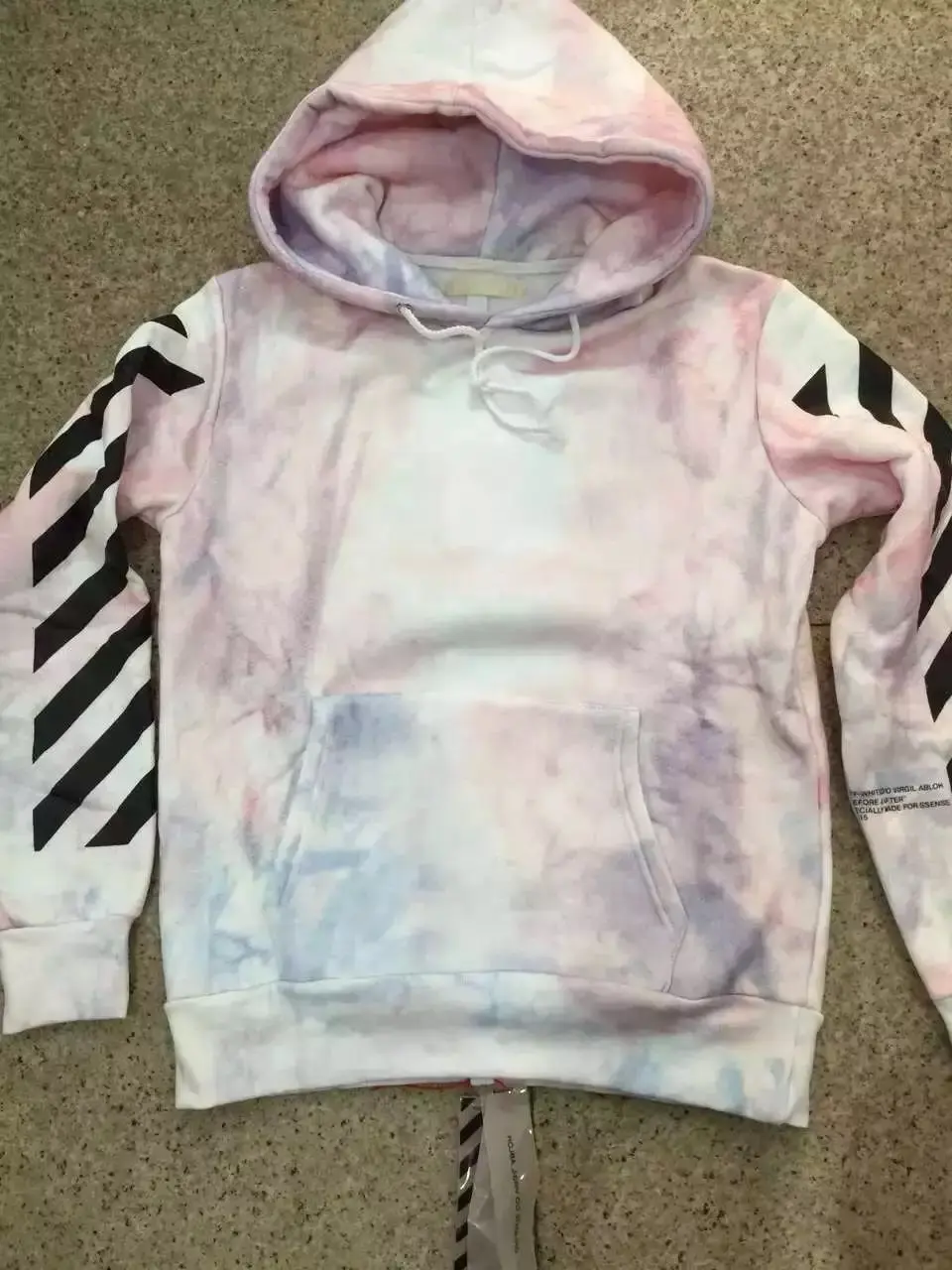 off white tie dye hoodie mens