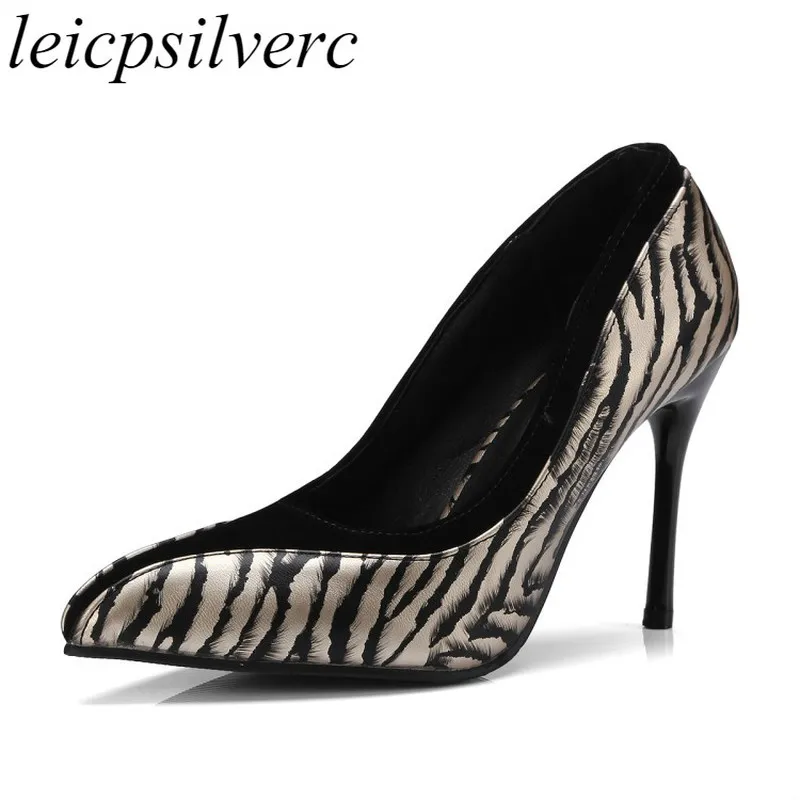 

Women Pumps Shoes Super High Heel Pu Pointed Toe Slip on 2018 Summer Autumn Sexy New Fashion Casual Wedding Party Gold Silver