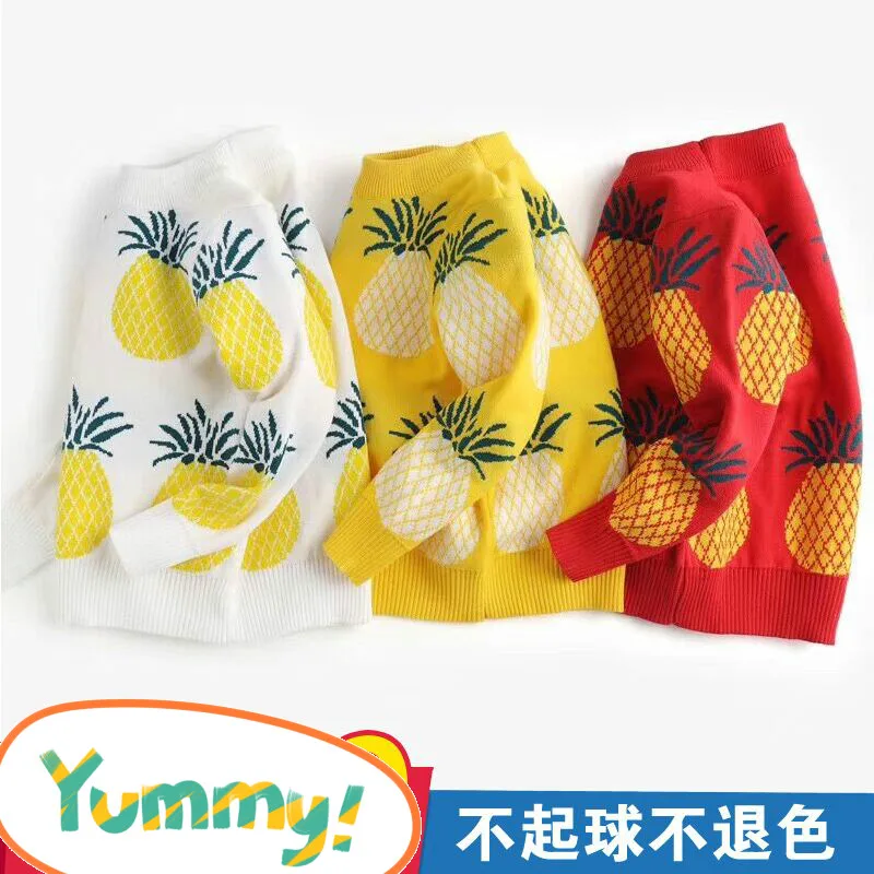 

heyuhao Autumn and winter knit sweaters Pineapple pattern sweater Children's sweaters