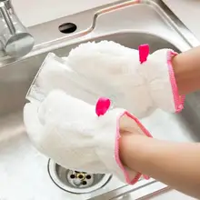 1 шт. Водонепроницаемая тряпичная перчатка белая противоскользящая перчатка для мытья посуды для кухонных инструментов мебель стекло пылеочиститель шайба