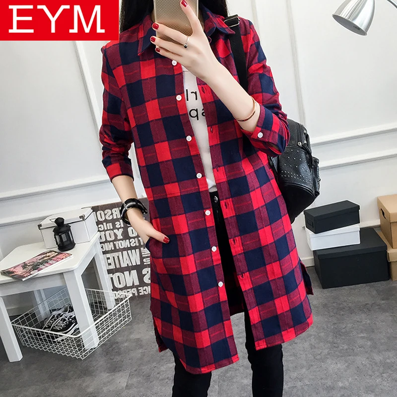 Женская блузка с длинным рукавом Повседневная Свободная красного зеленого