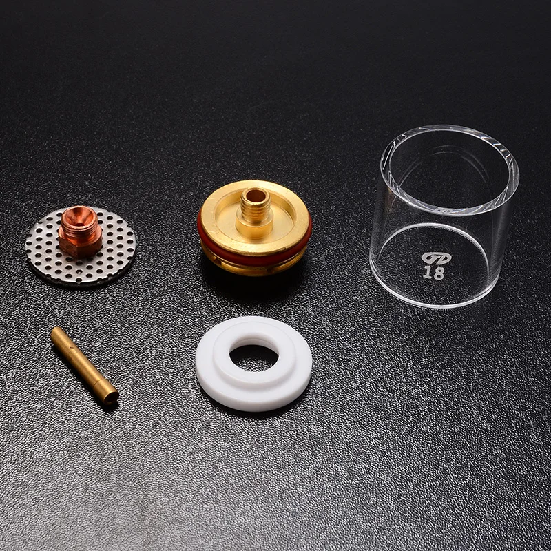 5Pcs TIG Welding Torch Cup Stubby Cup Gas Lens Collet Nozzle Kit for WP-9/20/25 3/32" 2.4 mm Welding Accessories