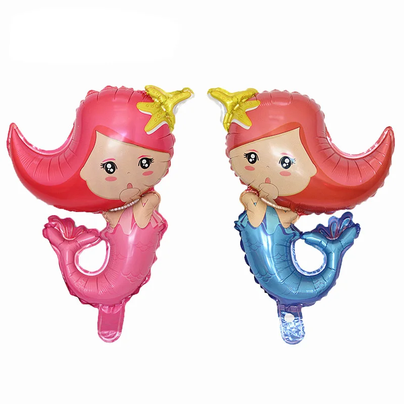

Cute Lovely mermaid Baby Foil Balloons Baby Birthday Party Decorations Ocean Style Party Supply Helium Balloons Kids Toy Baloes