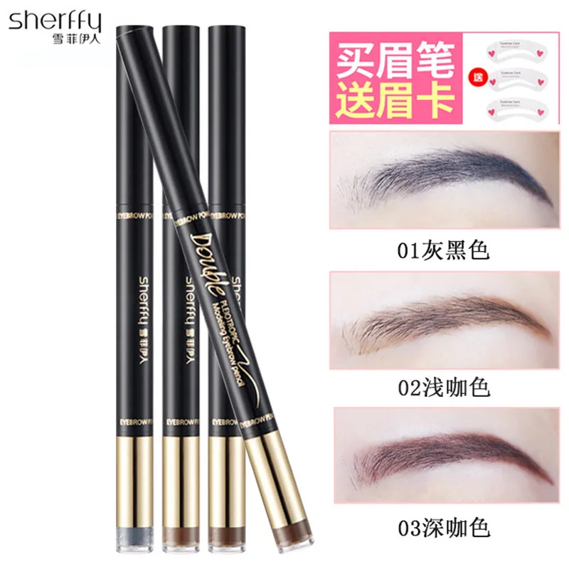Sherffy Eyebrow Pen Shadow Pencil Eye Brow Powder Wonder Brown Makeup Chocolate Professional