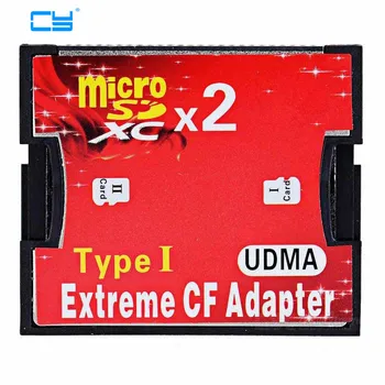 

Dual Slot TF or MicroSD Micro SD to Type I Compact Flash Card CF Reader Adapter for Nikon Cannon Camera