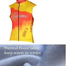 Зимние флисовые теплые Испании Национальный PRO TEAM рукавов велоспорт жилет Mtb Костюмы велосипедов Майо Ciclismo велосипед одежда