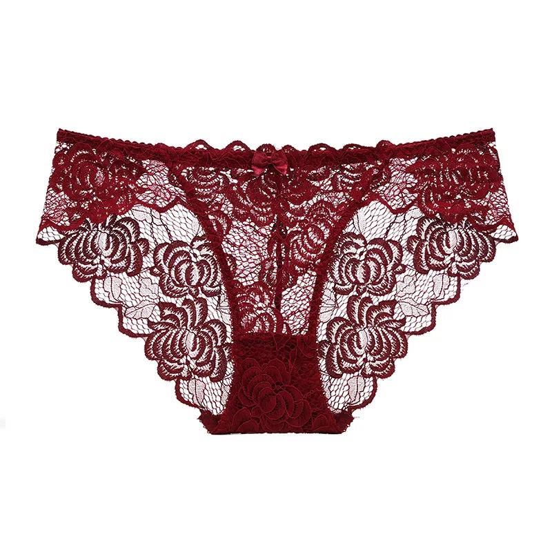 

New sexy lace high-end translucent lady low waist briefs briefs.NK9186