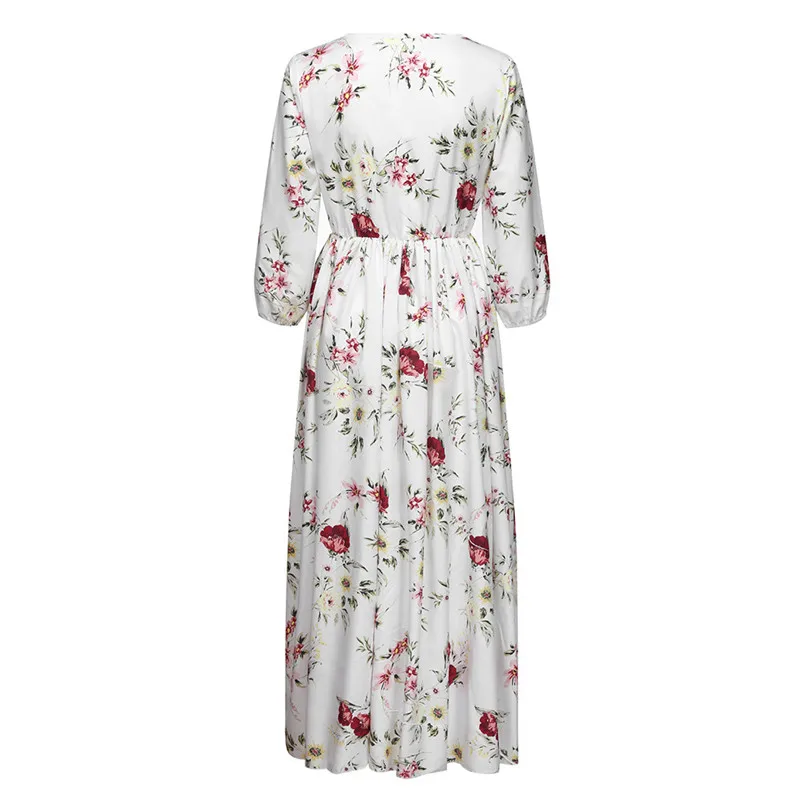 Women Casual Half Sleeve Boho Dresses Swing Floral-Printed Holiday Dresses Sweet Dress For Women Girls Femme 40MA21 (5)