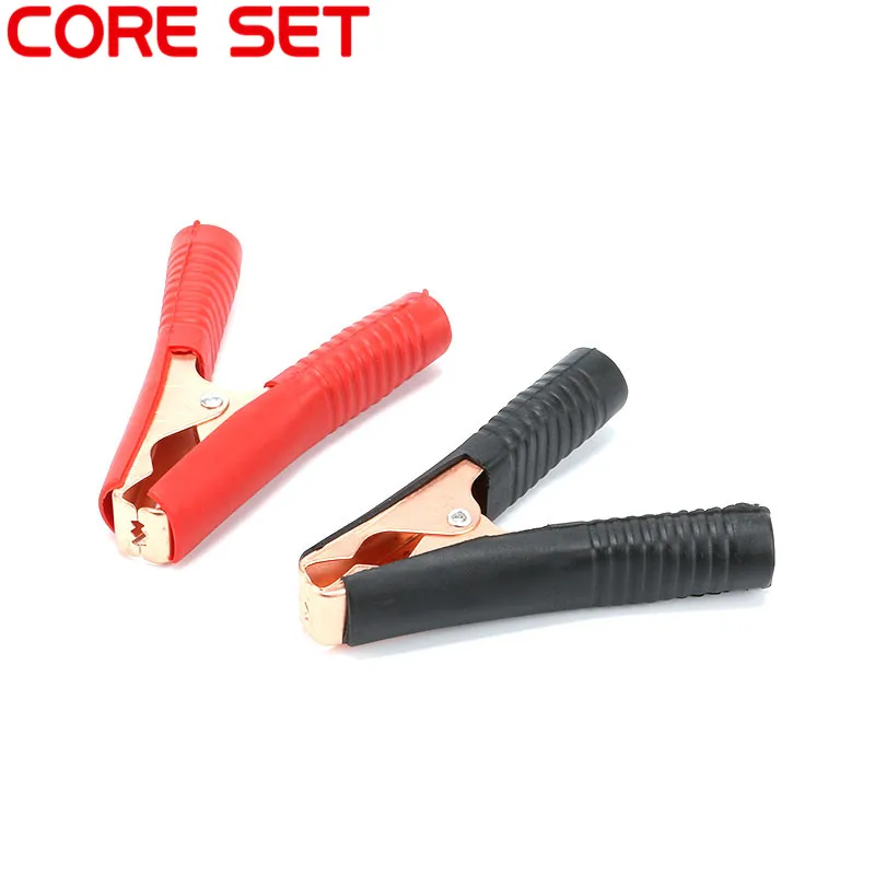 1PCS 100A Car Alligator Clips Battery Clamps Copper Crocodile Clip Red/Black Test Clip High
