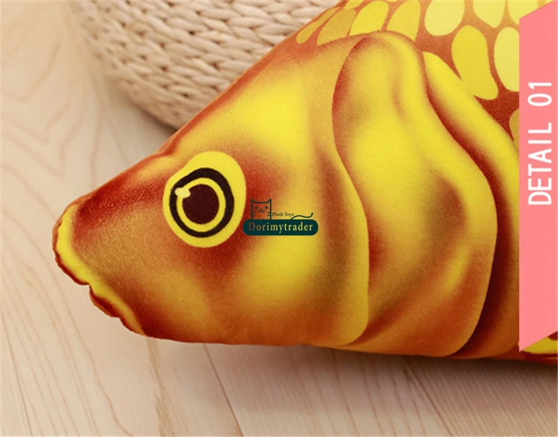 Dorimytrader 135cm Large Simulated Animal Koi Fish Plush Toy Stuffed Soft Fishes Animals Pillow  Doll 53inches Gift Home Decoration DY61692 (13)