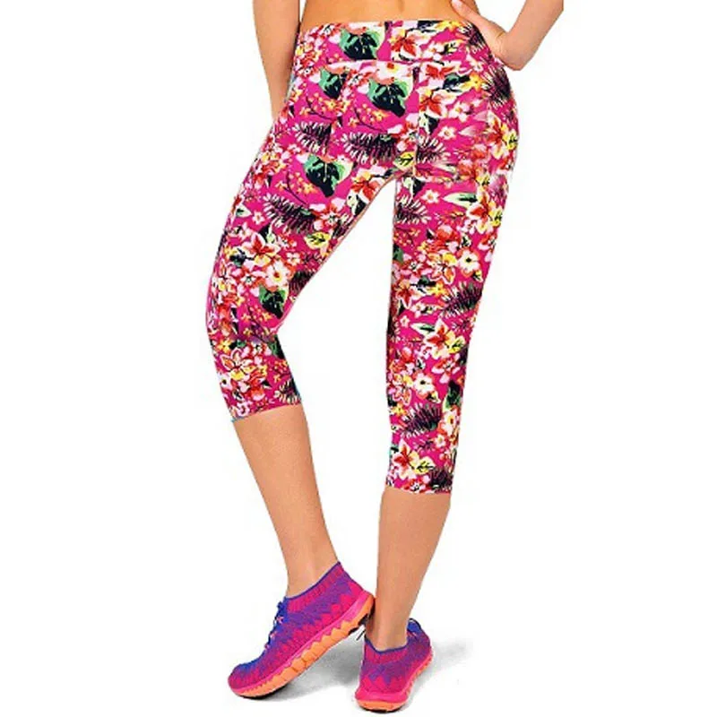 TOIVOTUKSIA Summer New Print High Waist Capri Leggings Fashion Mid-Calf 3/4 Plus Size High Elastic Milk Silk Leg TOIVOTUKSIA Summer New Print High Waist Capri Leggings Fashion Mid-Calf 3/4 Plus Size High Elastic Milk Silk Leg