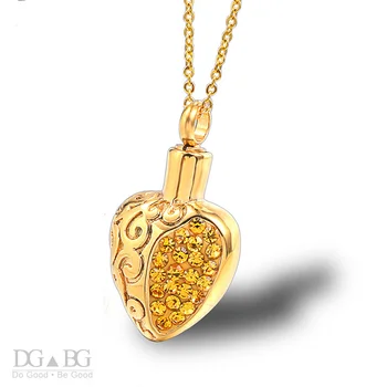 

Cremation Urns For Human Ashes Pet Animals Urn Heart-shaped Necklace Mini Pendant Necklace Keepsake Funeral Memorial Urne Funera