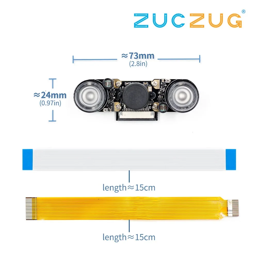 

Raspberry Pi 3 Night Vision Fisheye Camera 5MP OV5647 130 Degree Focal Adjustable Camera for Raspberry Pi 3 Model B Plus