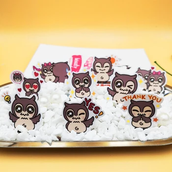 

20 / 40pcs Cute Happy Cartoon Owl Multicolor Animal Sticker Notebook Skateboard Suit Bike Helmet DIY Waterproof Sticker