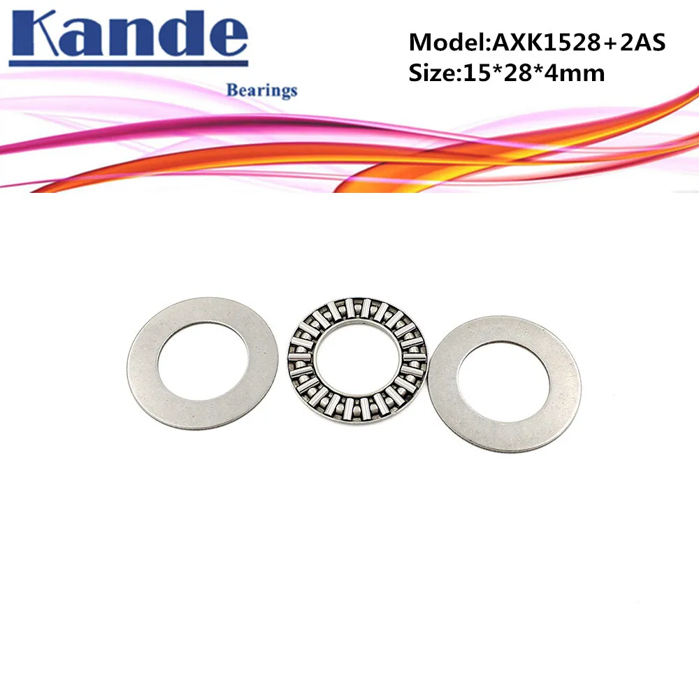 

AXK1528 + 2AS 1PC Thrust Needle Roller Bearing With Two AS1528 Washers 15*28*4 mm Plane Thrust Needle Roller Bearing