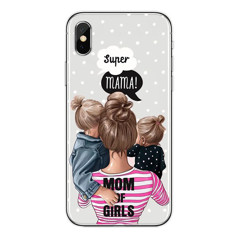 PUNQZY Maiyaca девушка королева мама и ребенок DIY нарисованный красивый чехол для телефона для iPhone 8 7 6 6s Plus X XS 11pro MAX XR милая девочка мама - Цвет: B361