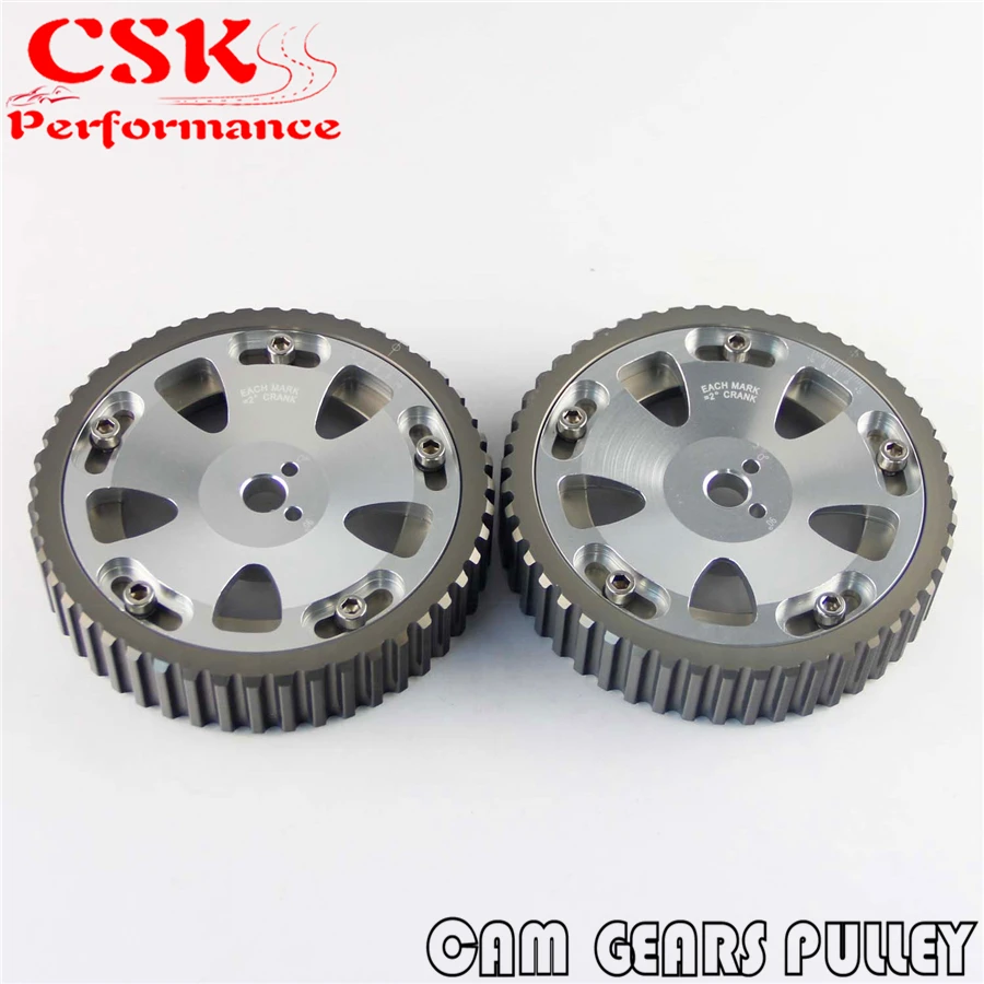 2pcs cam engrenagem polia kit apto para mitsubishi lancer evo 1 9