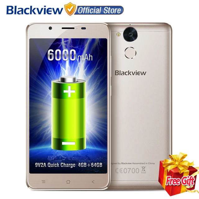 Судов Из Москвы! Blackview P2 5.5 "FHD MTK6750T Окта основные Android 6.0 4 ГБ + 64 ГБ 13MP 6000 мАч Батареи Отпечатков Пальцев 4 Г Смартфон