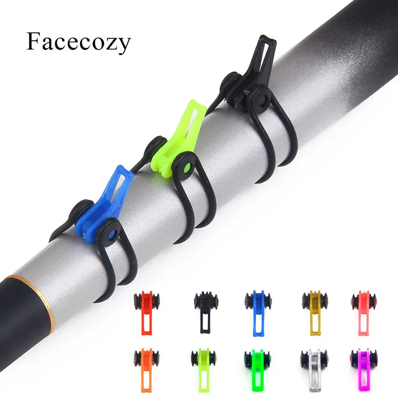 

Facecozy 10 Pcs/ pack Plastic Secure Hook Keeper Holder Lure Accessories Jig Hooks Safe Keeping For Fishing Rod Tool