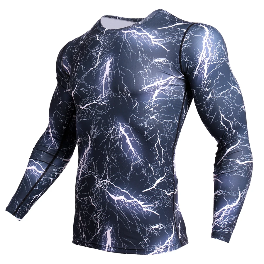 Compression Shirt Men Camouflage Long Sleeve Tight Tee Shirt Men