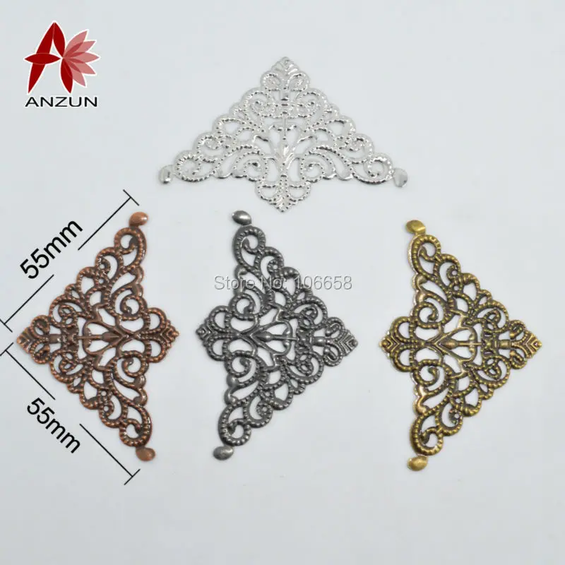 

12PCS 55x55mm iron corner for Jewelry Box Chest Gift Wine Wooden Case Book Scrapbooking Photo Album Corner Decorative Protector
