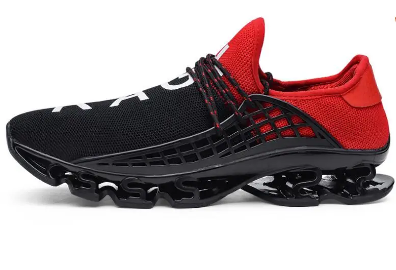 

High quality 2019 Fashion Outdoor Sport men's Fly Mesh elastic soles sport shoes Lovers' Outdoor sport shoes Oversize 36-48