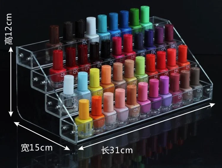 

Fashion 4 layers high quality clear acrylic cosmetic storage boxes powder blush perfume lipstick cosmetic display stand holder