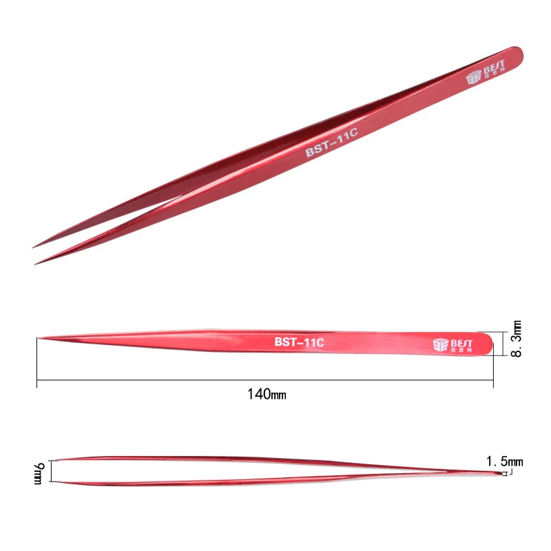 Precision Stainless Steel Tweezers Diy Herramientas Hand Tools Electrician | Инструменты