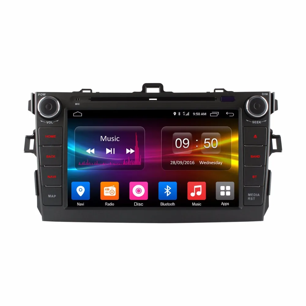 Clearance 4G Internet Quad Core 2GB RAM Android 6.0 for Toyota Corolla 2007 2008 2009 2010 2011 Car DVD Radio GPS Navigation Stereo System 2