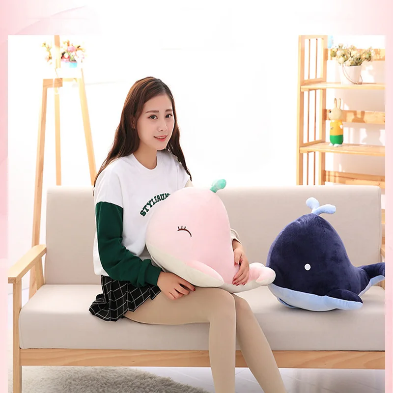 Cartoon Plush Baby Toy Whale Pillow Coral Fleece Student Dual-Use Lunch Break Pillow Water Fish Car Cushion Quilt Children Gift baby anne i m about to break 1 cd