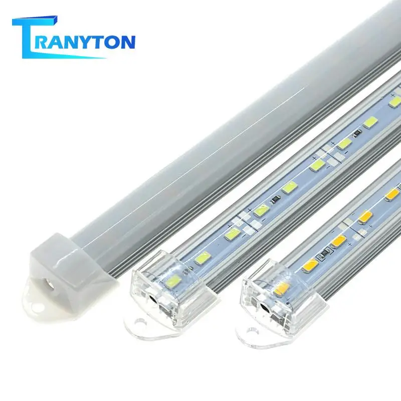 

5pcs/lot LED Bar Light 50cm DC12V 5730 LED Tube Rigid LED Strips with U Aluminium Shell + PC Cover for Kitchen Cabinet Lighting