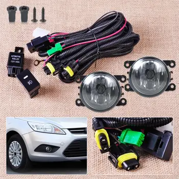 

DWCX Wiring Harness Sockets + Switch + 2 Fog Lights H11 Lamp 12V 55W Kit for Ford Mustang Lincoln Navigator Subaru Outback