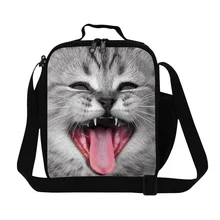 2016 Cute Cat and mouse Cartoon Lunch Bag For Kids School Boys Girls Thermal Box Children Gifts Insulation Meal Package
